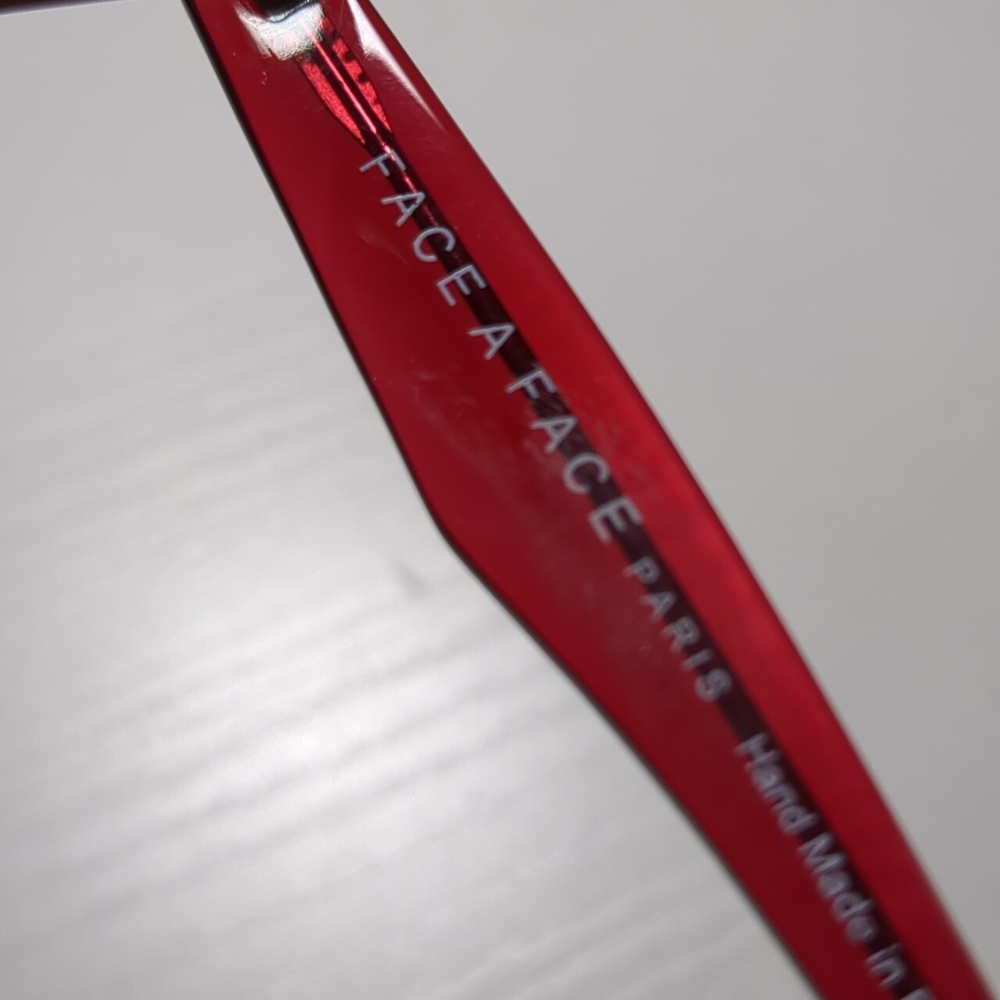 Face A Face Red Cat Eyeglasses Made in France - Picture 4 of 6